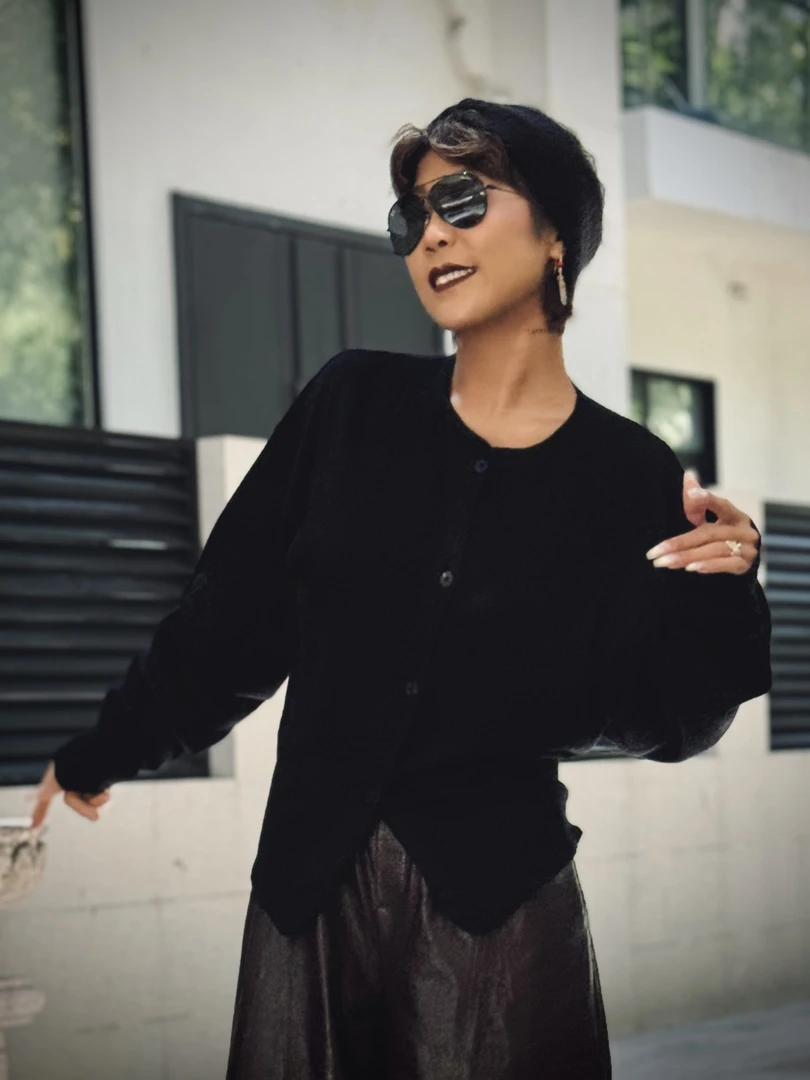 【Black Tiger】两色超细织羊毛自然收腰欧美杂志小众毛衣