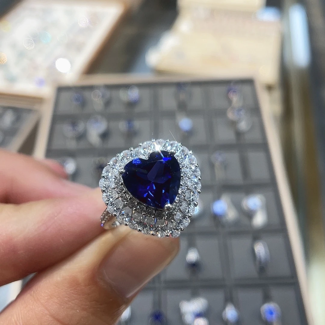 925银培育宝石实心s925银镶嵌