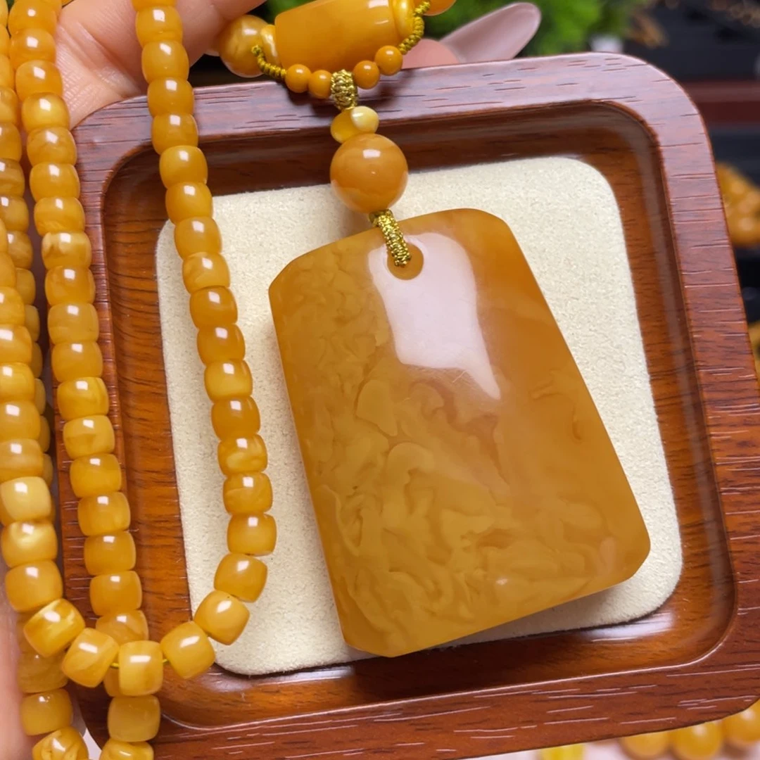 蜜蜡颈饰未镶嵌项链