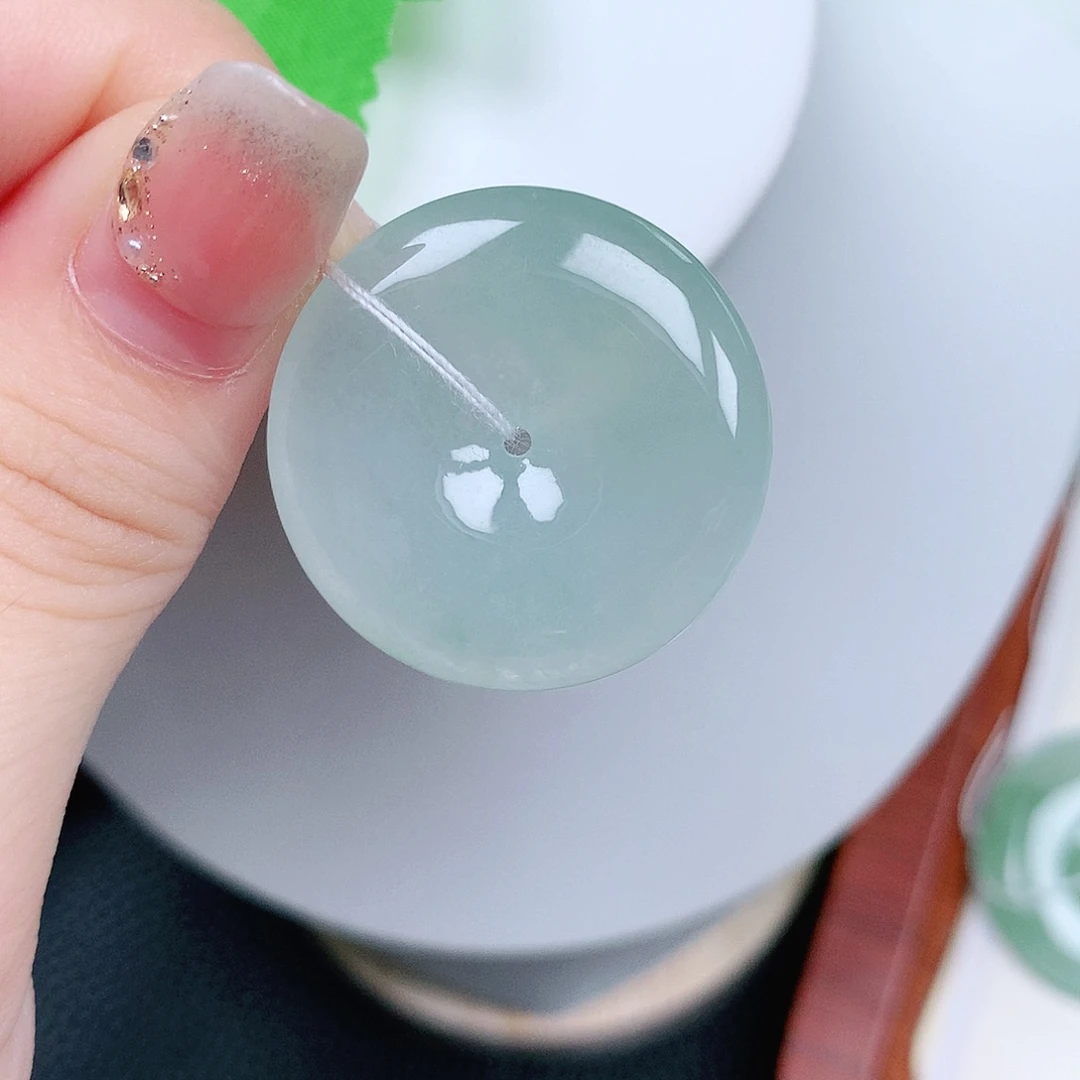 翡翠未镶嵌颈饰平安27.8-5.8