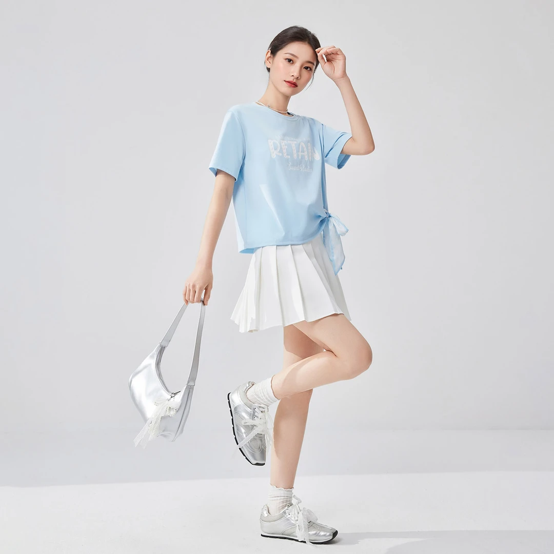 IEF/爱依服上衣2025夏季新款韩版小众设计通勤气质百搭T恤流光风