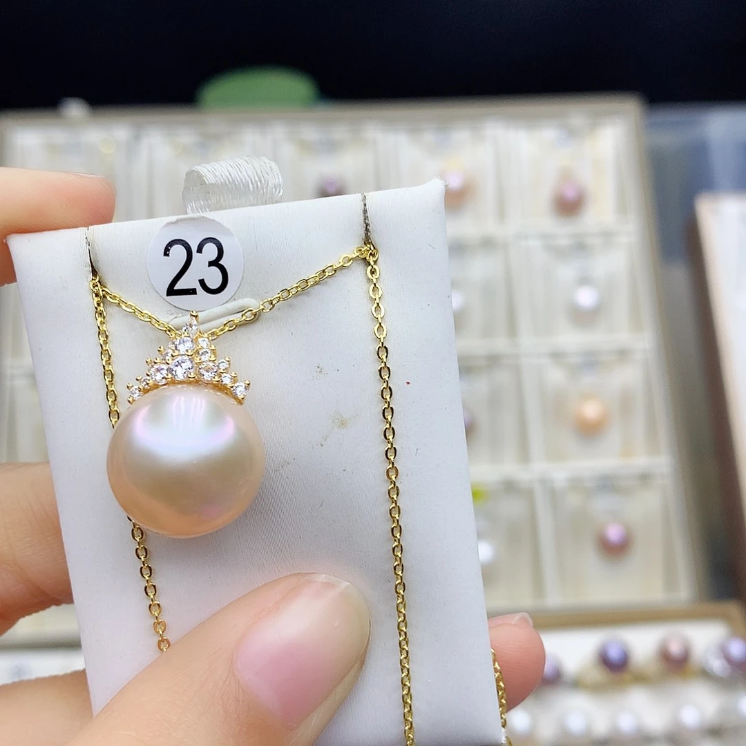 淡水珍珠颈饰银S925镶嵌屁****