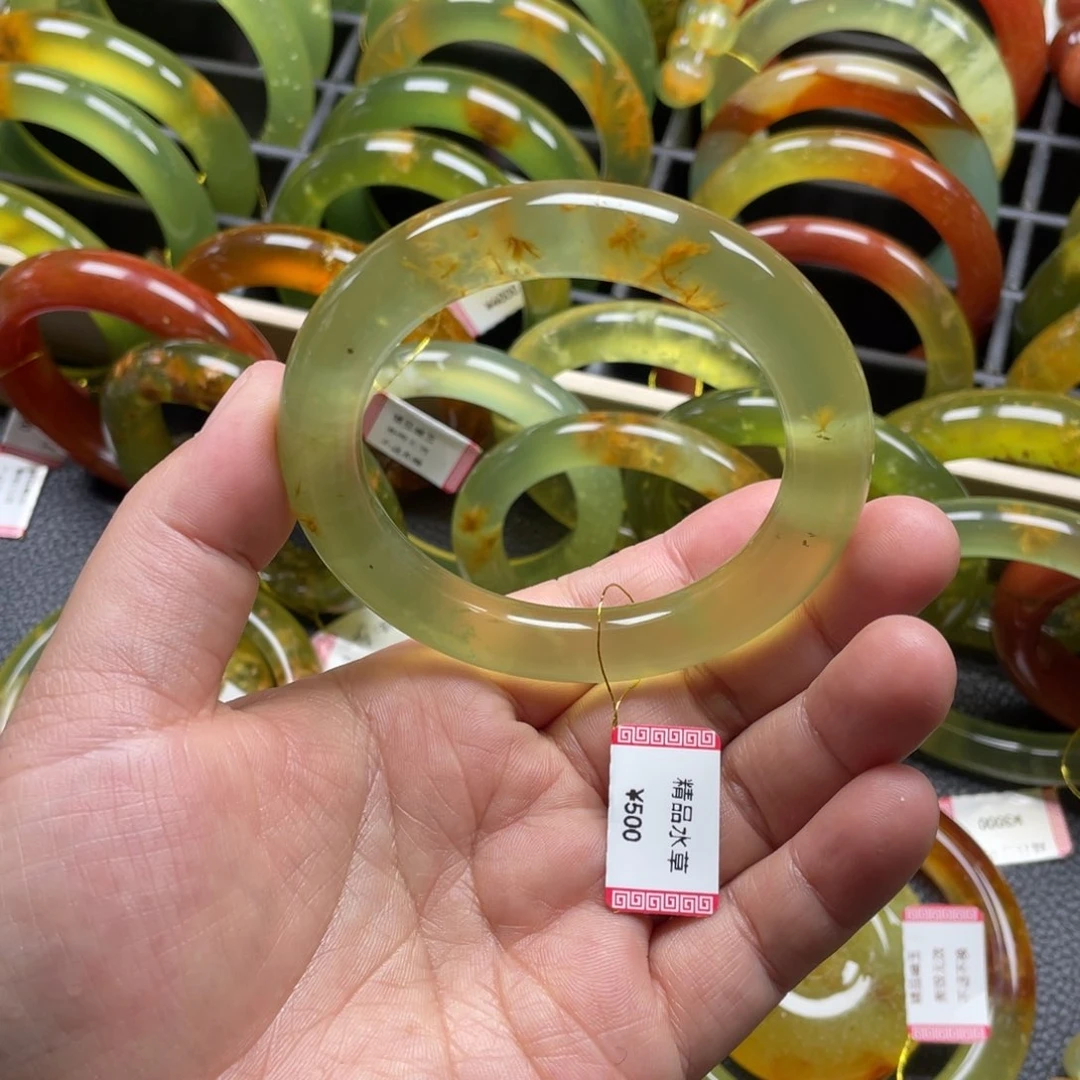 未镶嵌蛇纹石玉手镯54.5