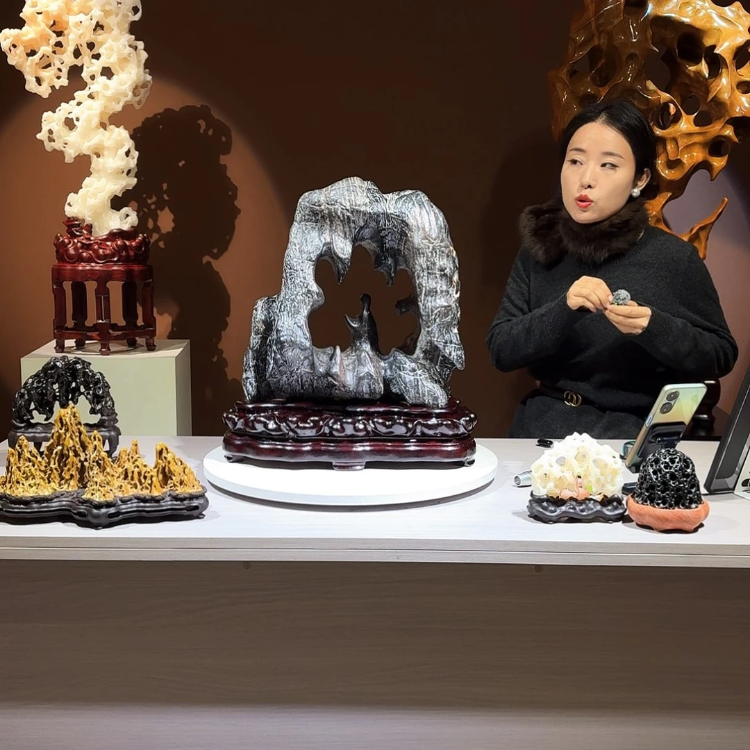 用****6灵璧石摆件，高，50。 宽44