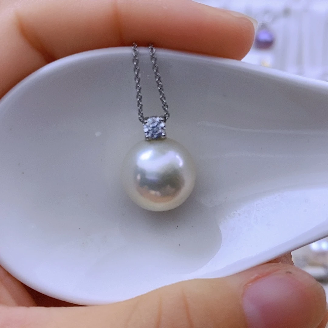 淡水珍珠吊坠(赠链)银S925镶嵌