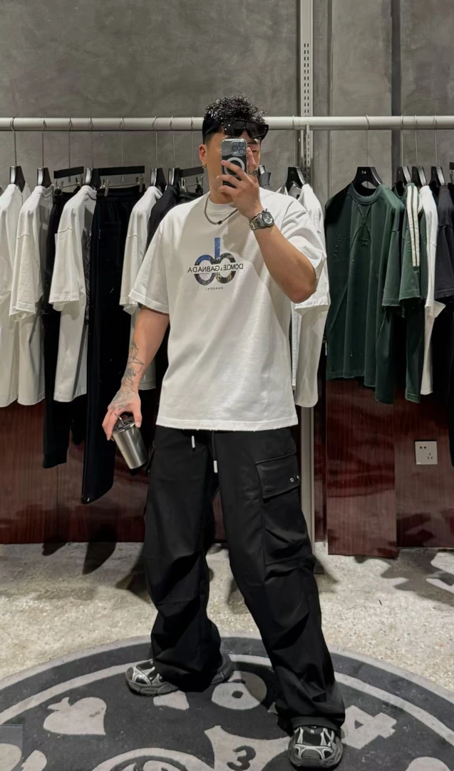 潮牌D家2025夏款短袖T恤男装