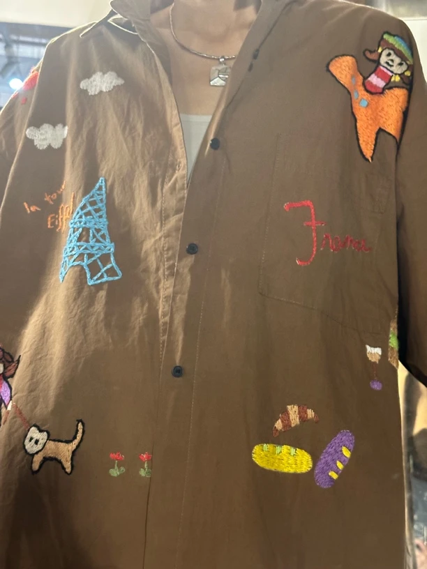 直播间色长款衬衫