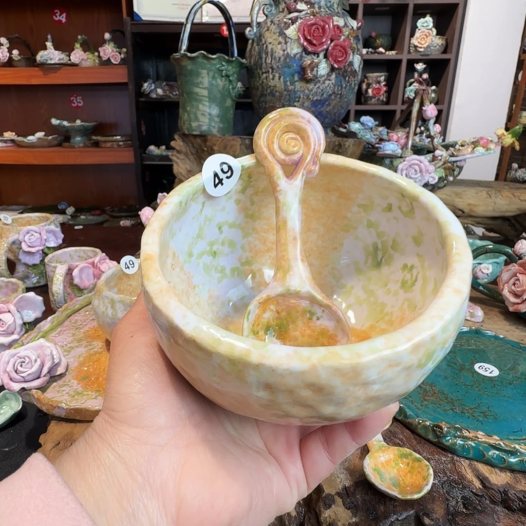 忽***歌纯手工咖啡杯，餐具