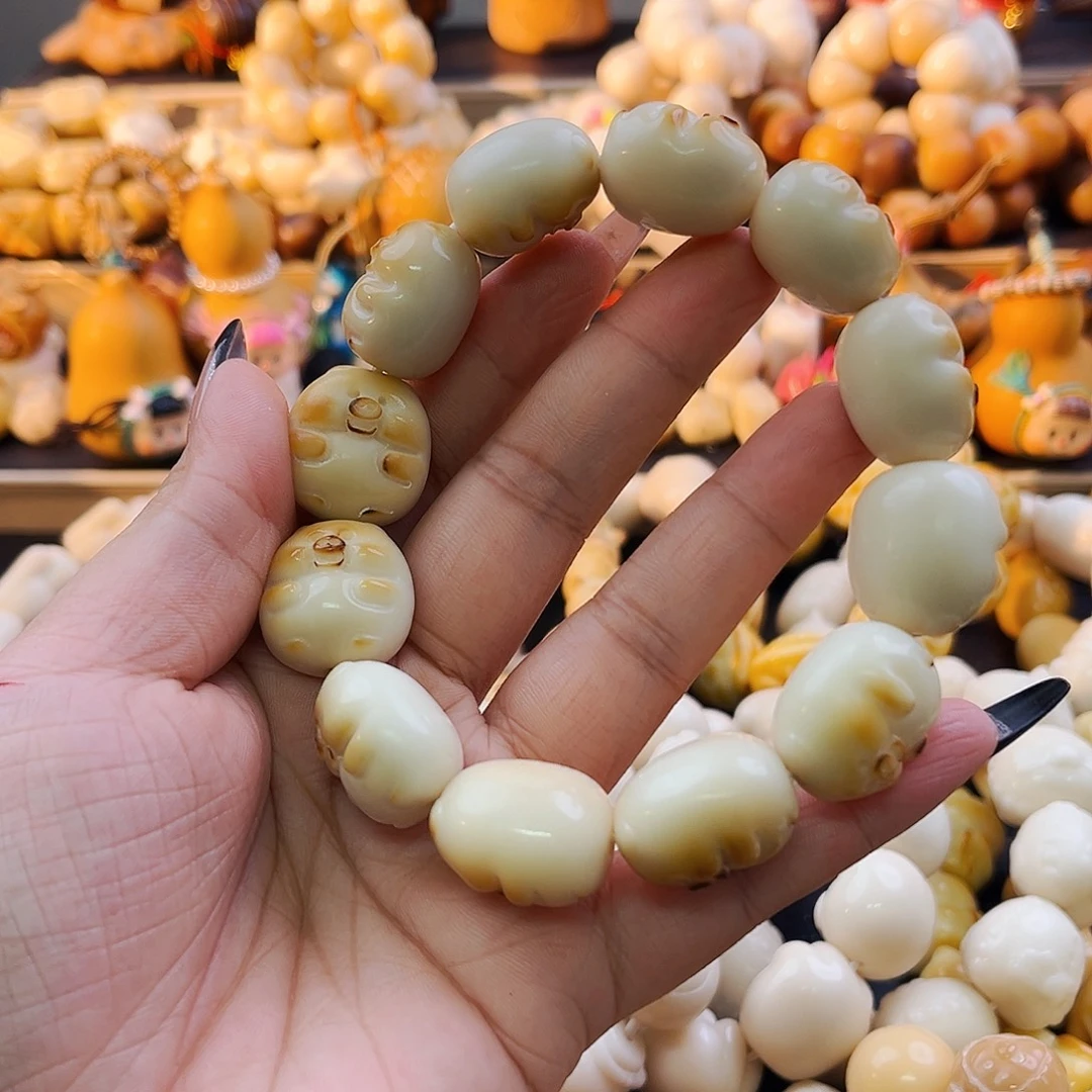 菩提根/象牙果手串炭烤色猪猪福利
