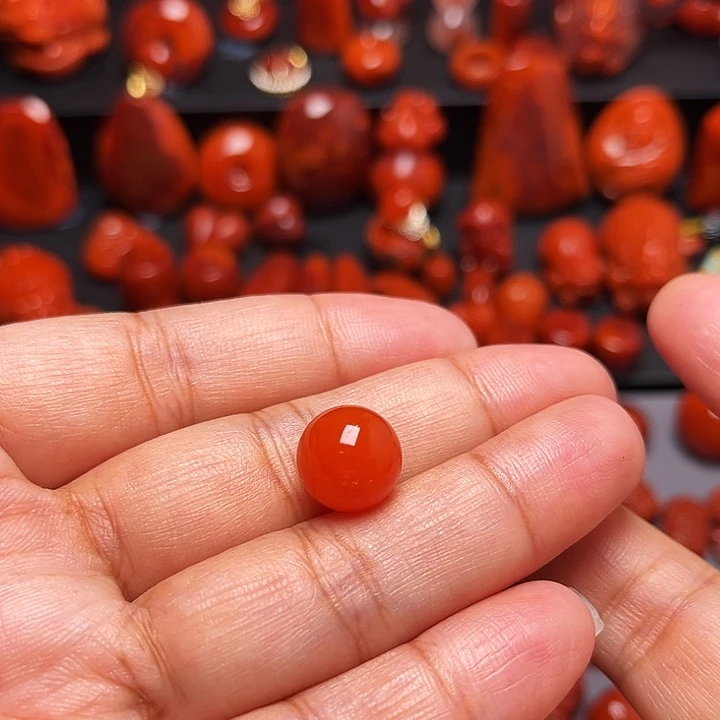 南红玛瑙未镶嵌配饰保山圆珠11.7mm