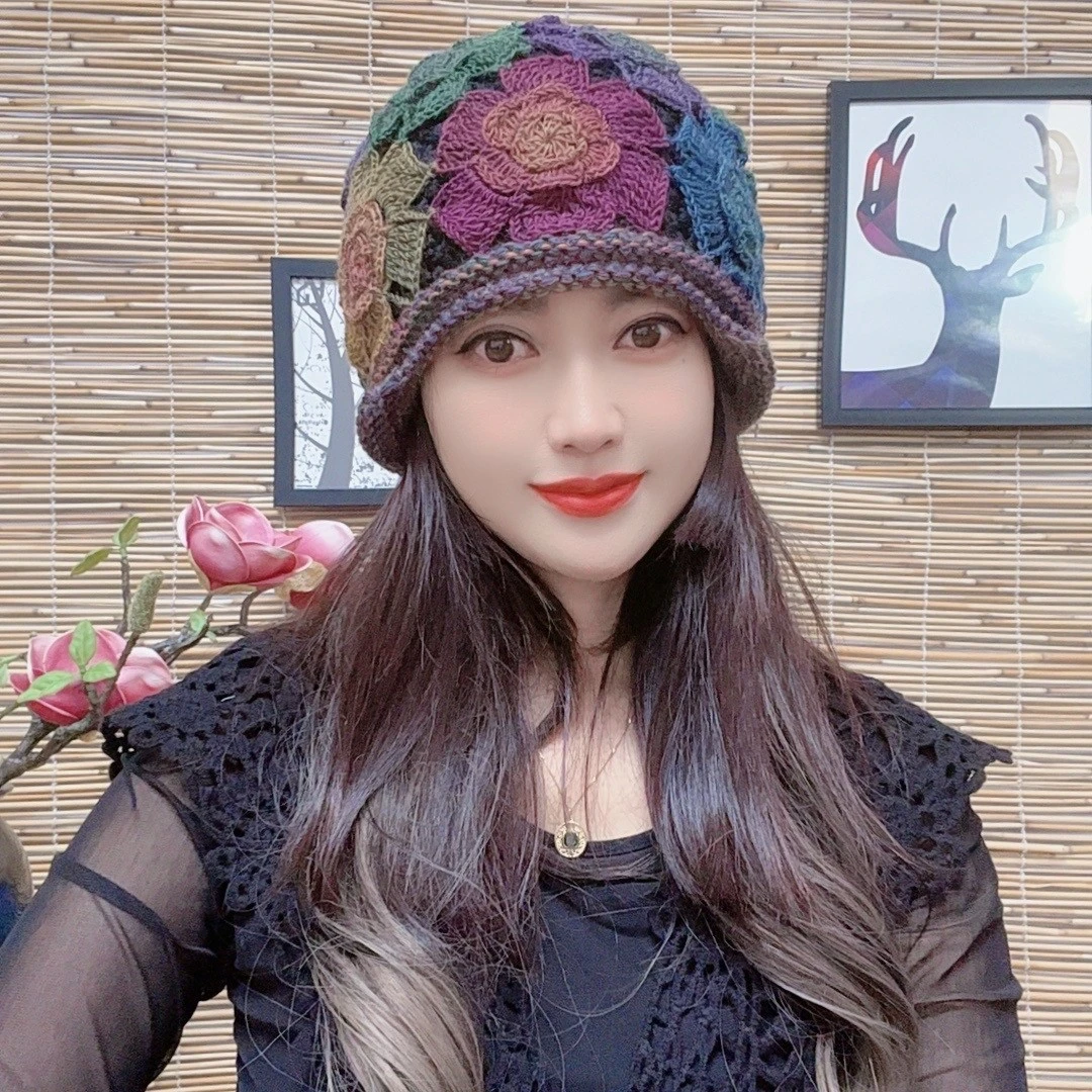 新款爆款双层【芙蓉花护耳】帽子百搭休闲神器