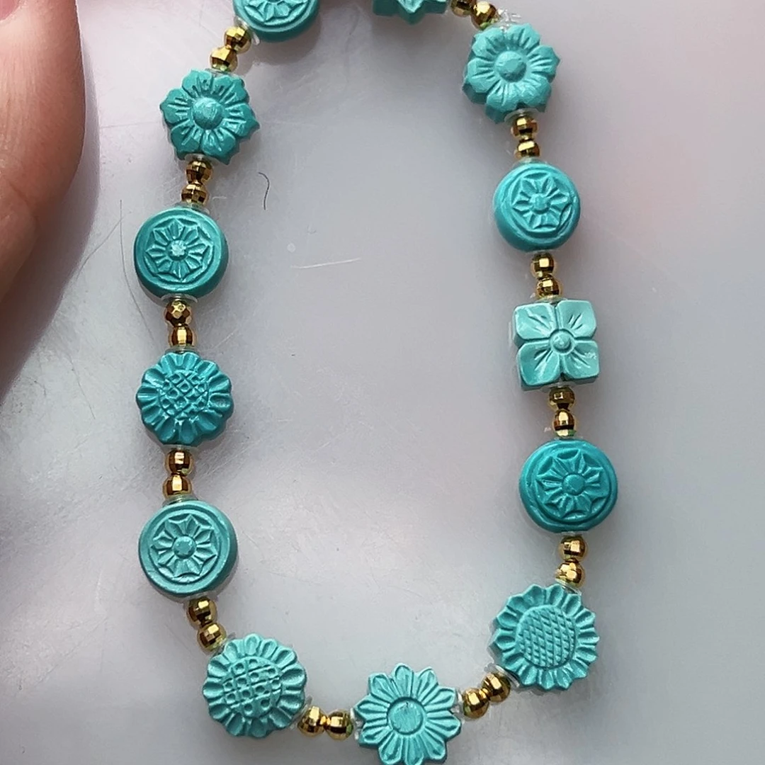 绿松石珠宝奇石18K金镶嵌