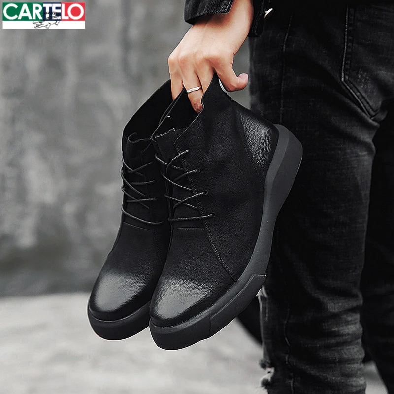 男款马丁靴英伦风2025新款爆款休闲高帮鞋子男士秋冬工装男鞋痞帅