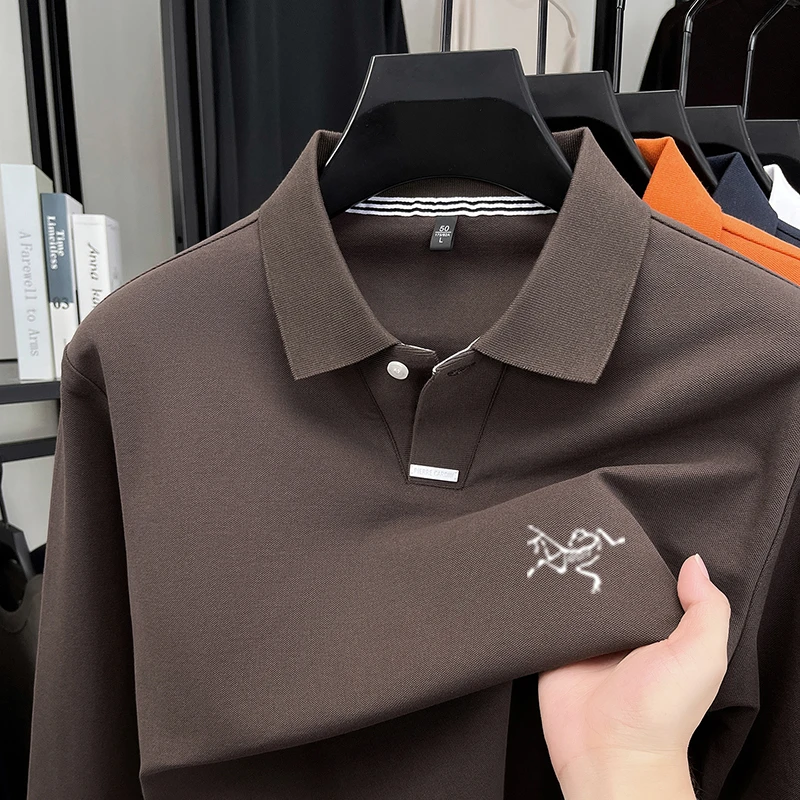 【海个撤柜 限购2件】新款男士长袖POLO衫翻领T恤长袖男大码休闲款