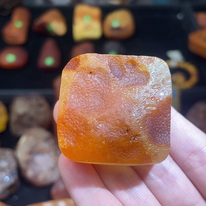 琥珀未镶嵌珠宝奇石扣子20➕厚