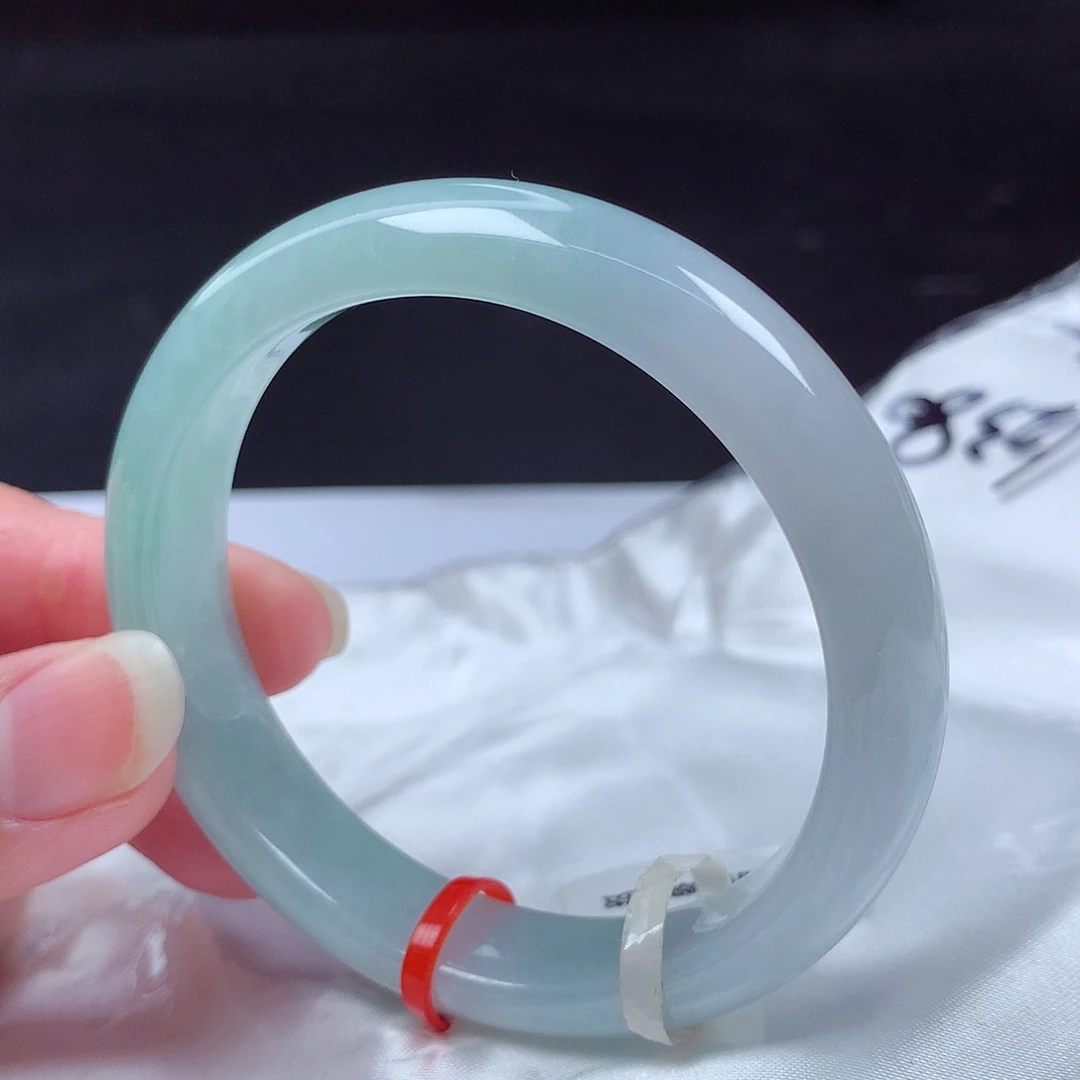 翡翠未镶嵌手镯53圈d35