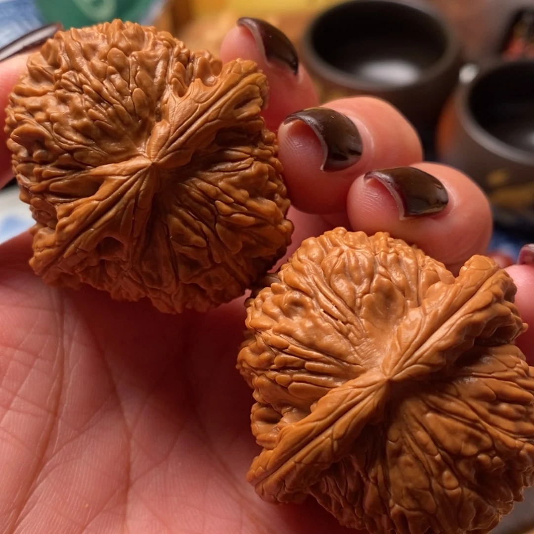 把件文玩核桃42尺白狮子