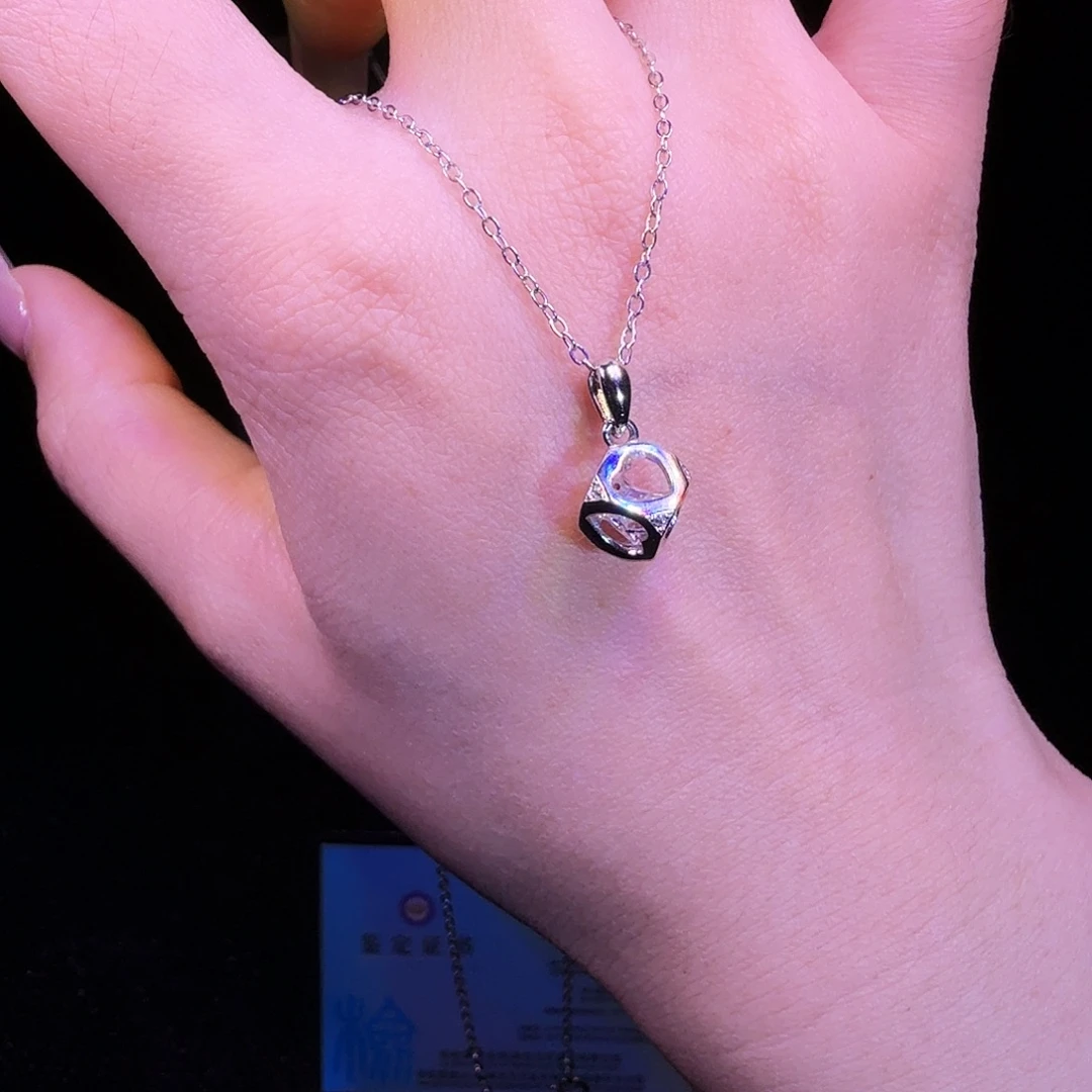 锆石非金属925银莫桑钻项链