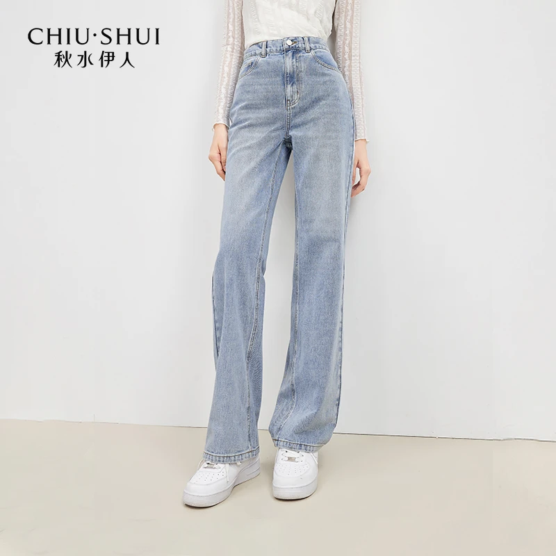 【直播】秋水伊人牛仔裤春女中高腰623102A170354