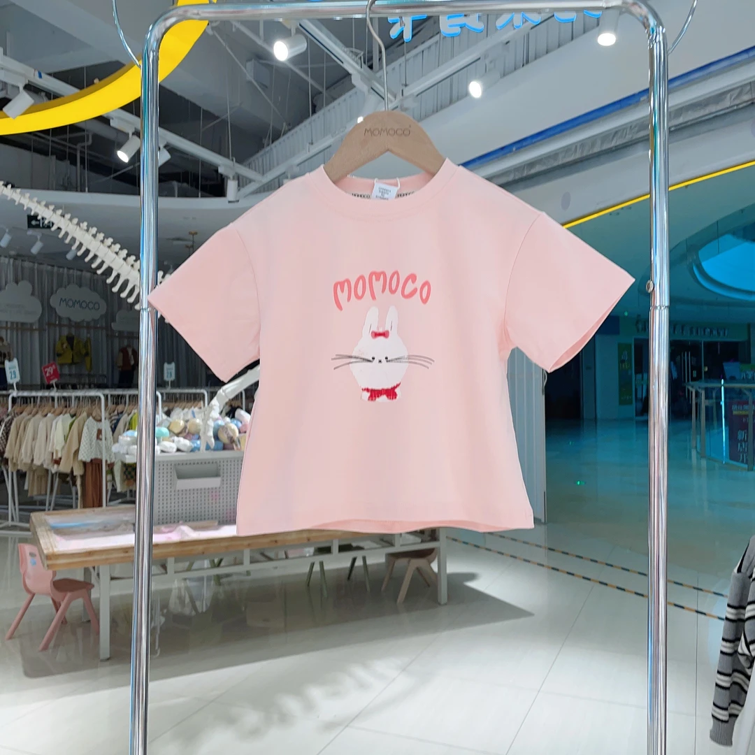 MOMOCO女童夏季可爱兔子印花T恤77630235031