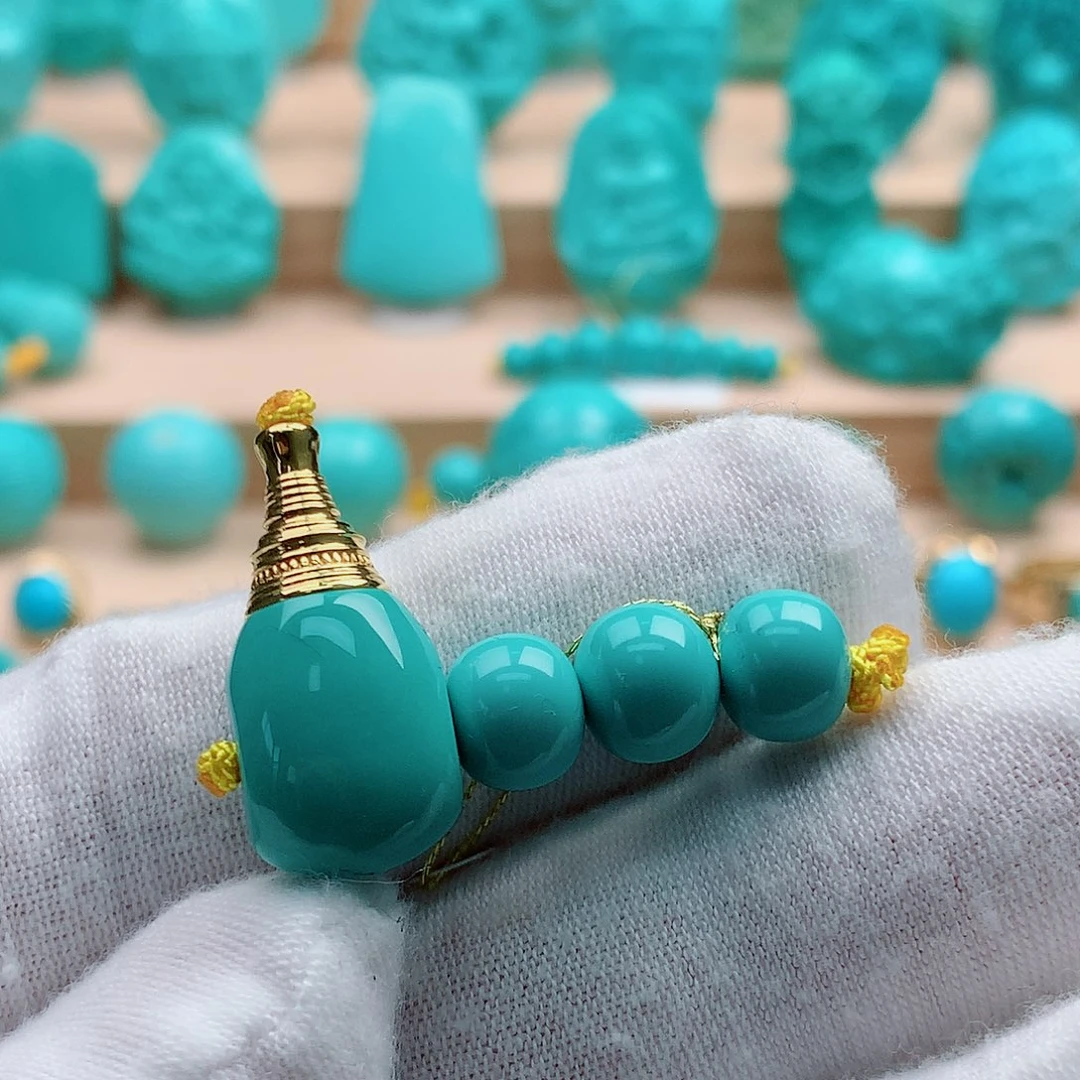 绿松石18K金镶嵌套装