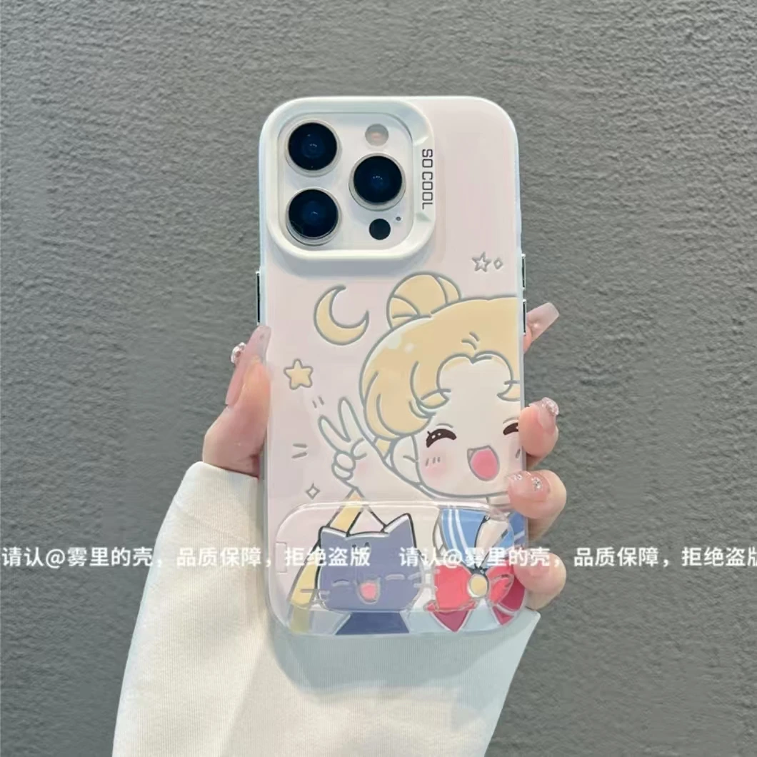 磨砂彩银适用于苹果/华为/小米/oppo/vivo比耶月野兔防护手机壳