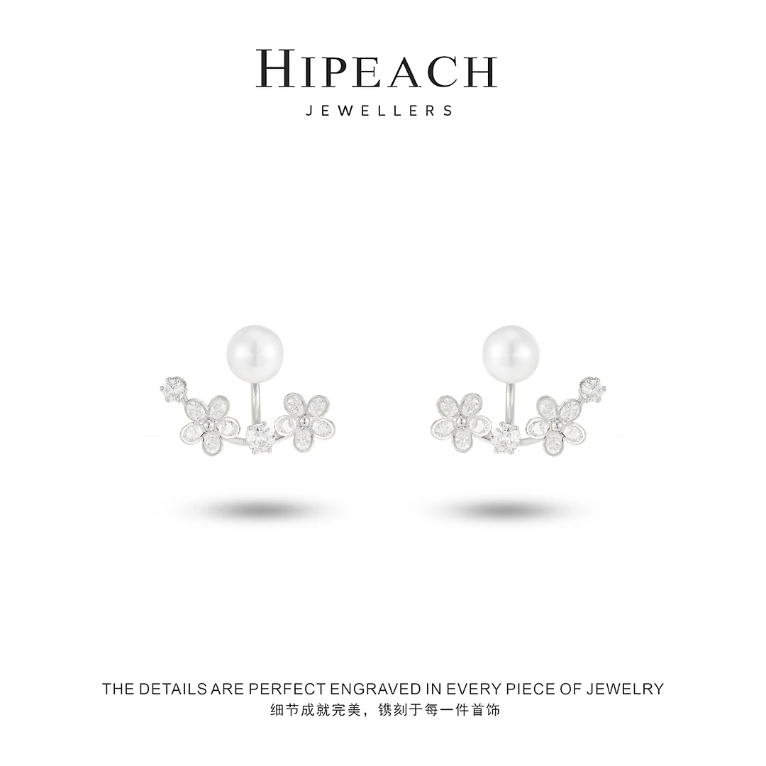 铜合金耳饰 镀K金 微笑花朵耳环HTSDM144