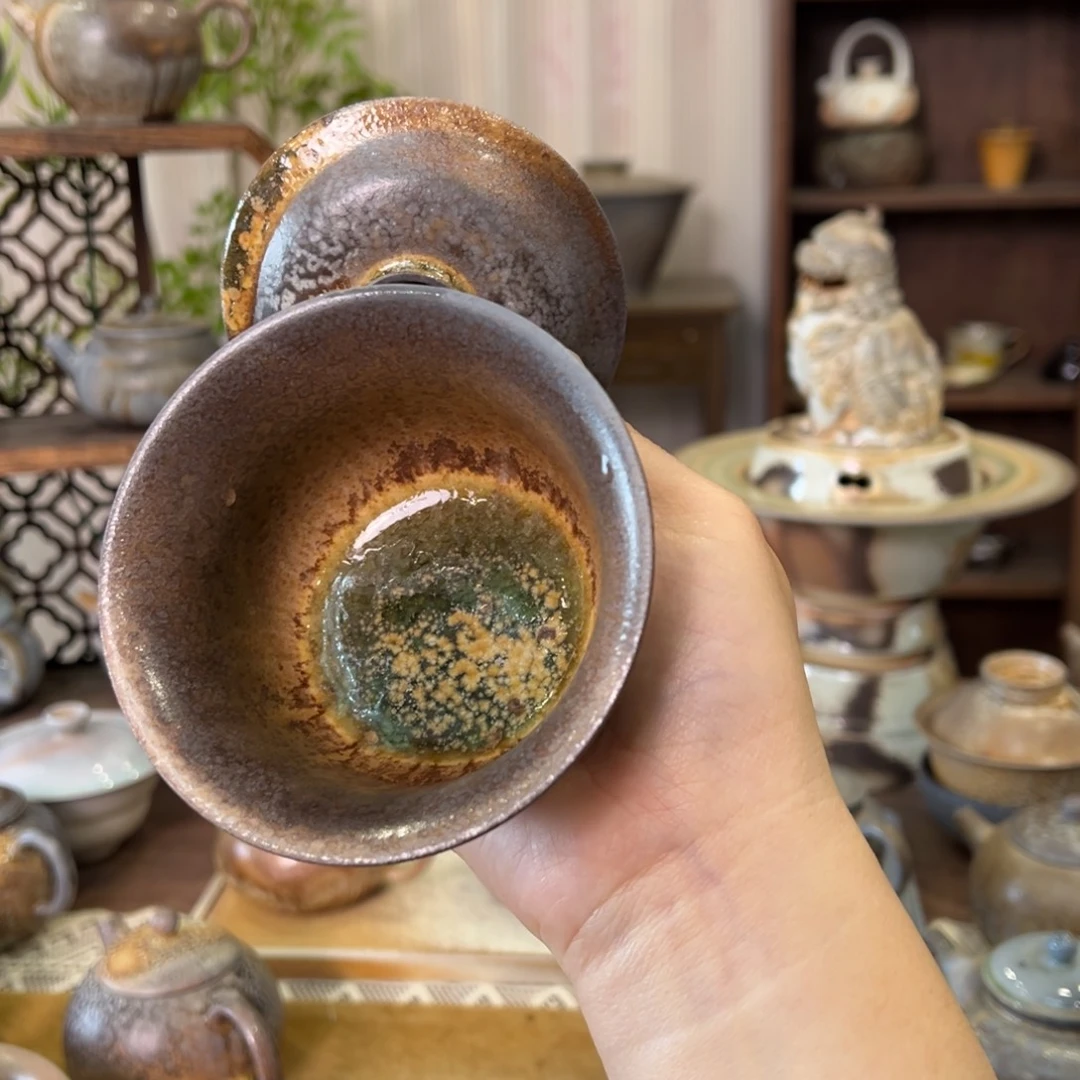 25中白窑藏盖碗柴烧