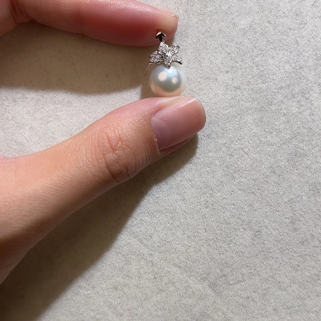 淡水珍珠颈饰银S925镶嵌
