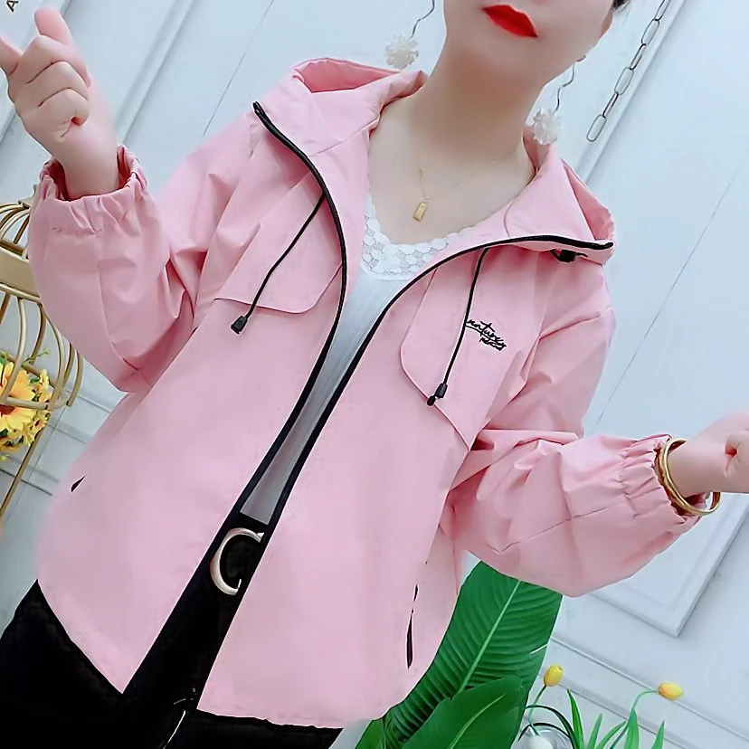 连帽外套女短款2025新款春秋小个子韩版宽松休闲百搭洋气夹克上衣