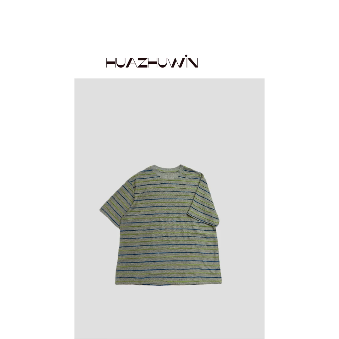 HZ-定制面料凹凸感100棉大版休闲短袖