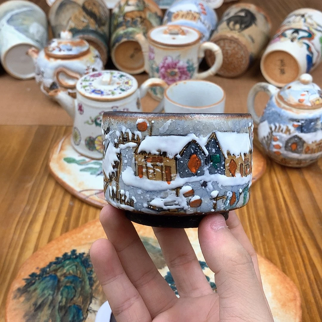 如***雪杯景德镇陶瓷手作