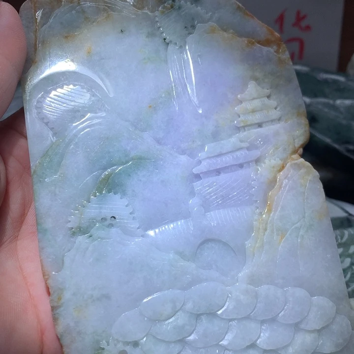 翡翠未镶嵌颈饰保真天然A货翡翠