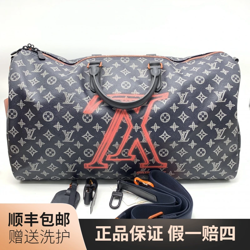 95新 LouisVuitton/路易威登 LV倒V系列KP50旅行袋/10019617 肩包