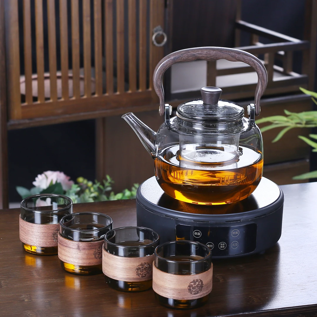 炉+壶+4杯1500瓦电陶炉煮茶壶多功能家用