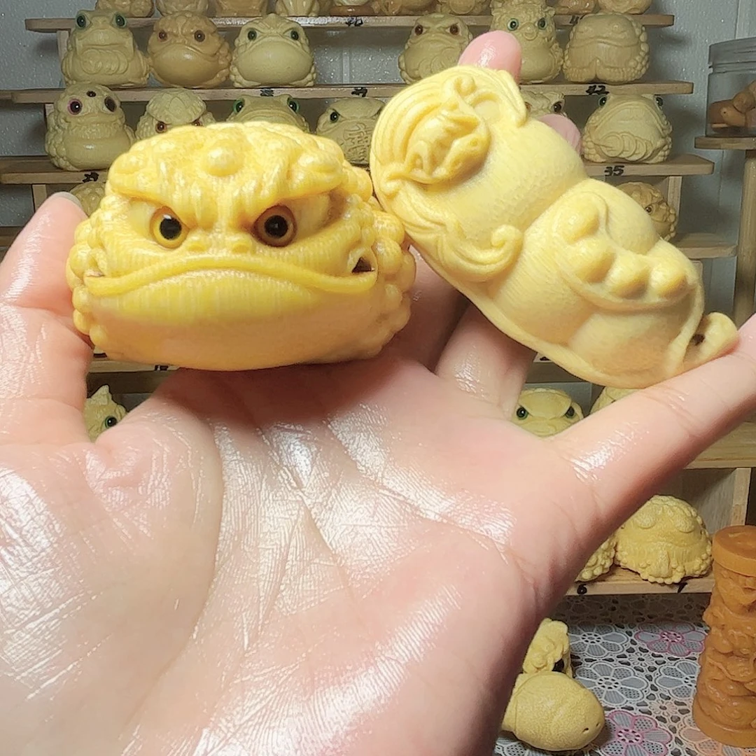 竹笑*笑恶霸金蟾带福豆带油带刷