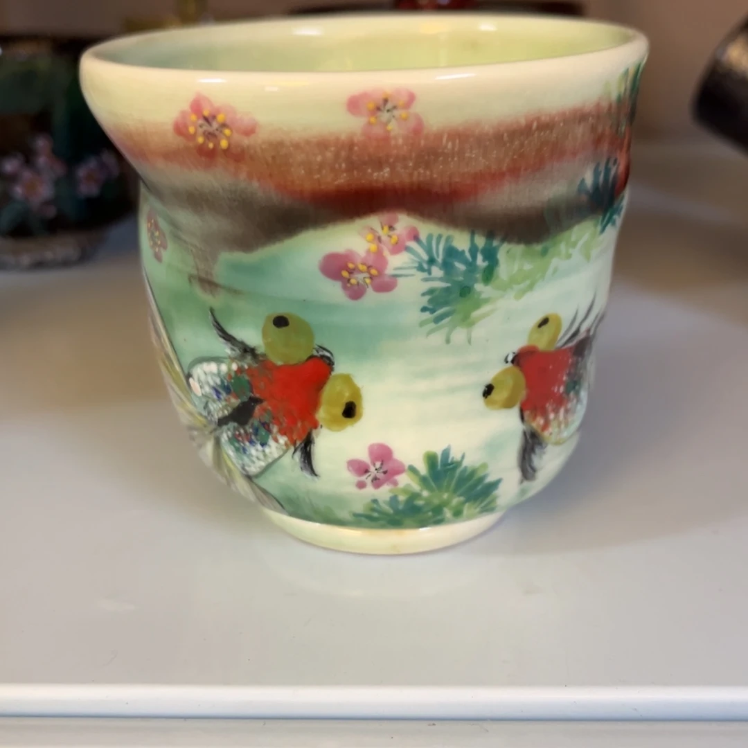 杯菲*柴烧手工手绘陶瓷