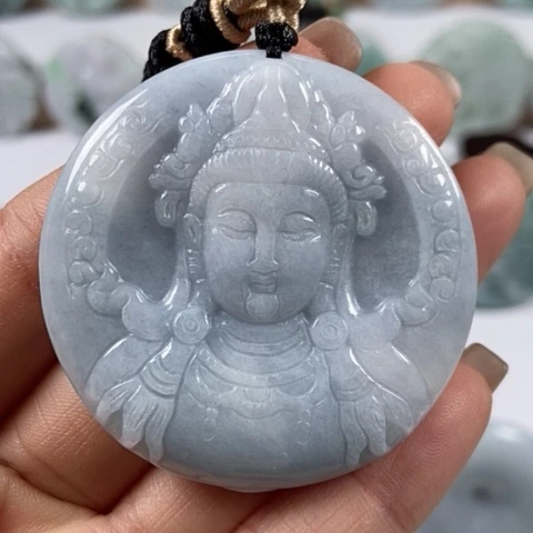 翡翠颈饰未镶嵌观音福利