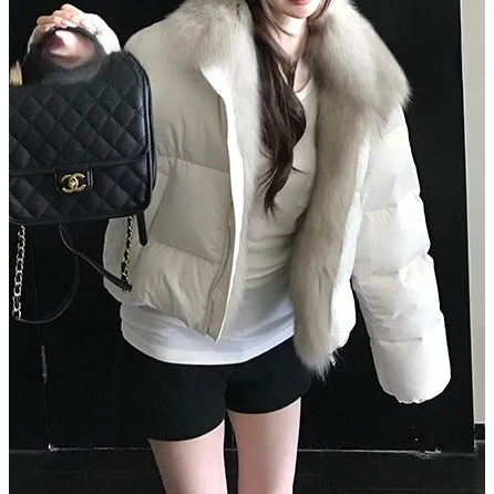 LANLAN"轻棉欧包"秋冬设计感财阀千金ins风三防超蓬松环保毛棉服