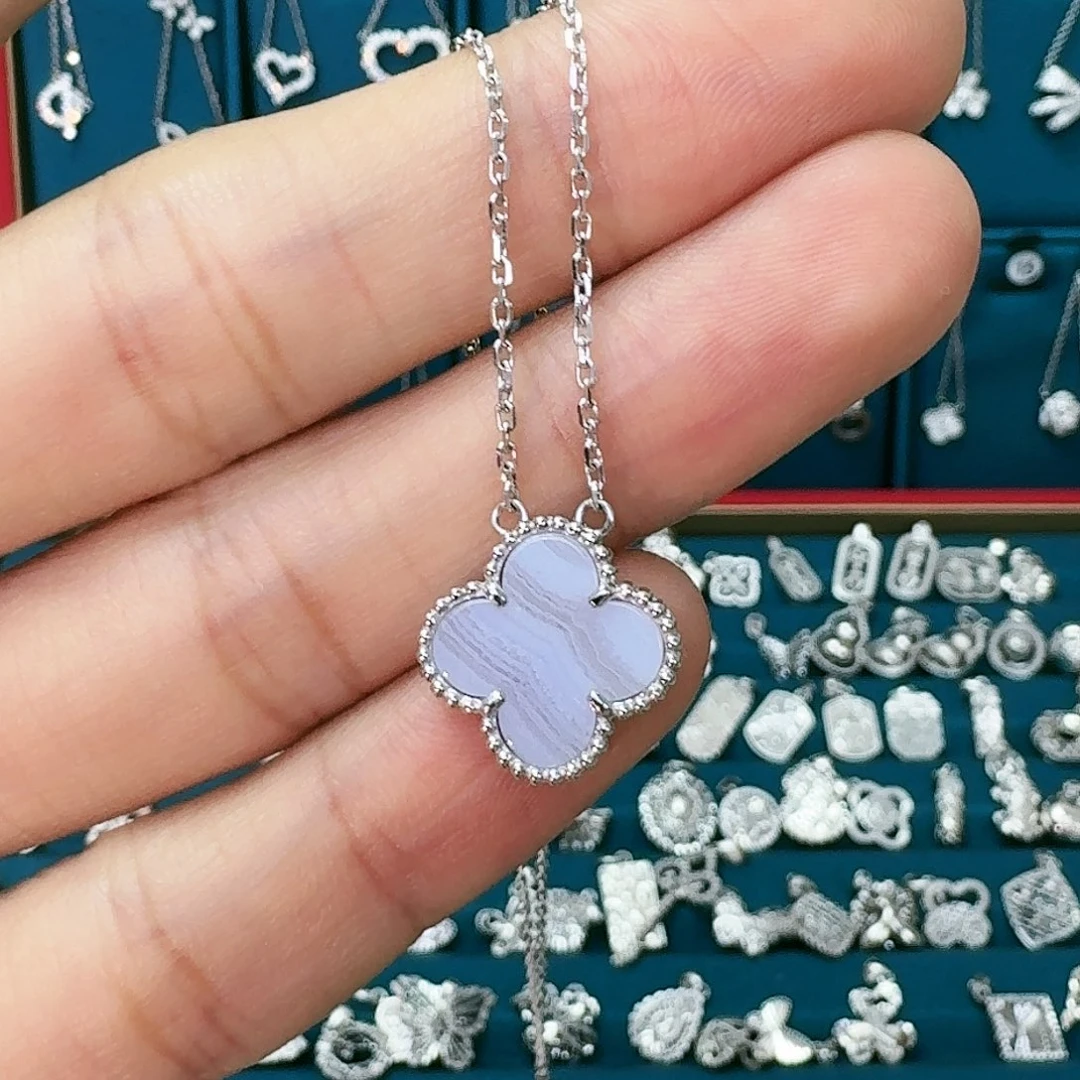 定制铂950套链四叶草