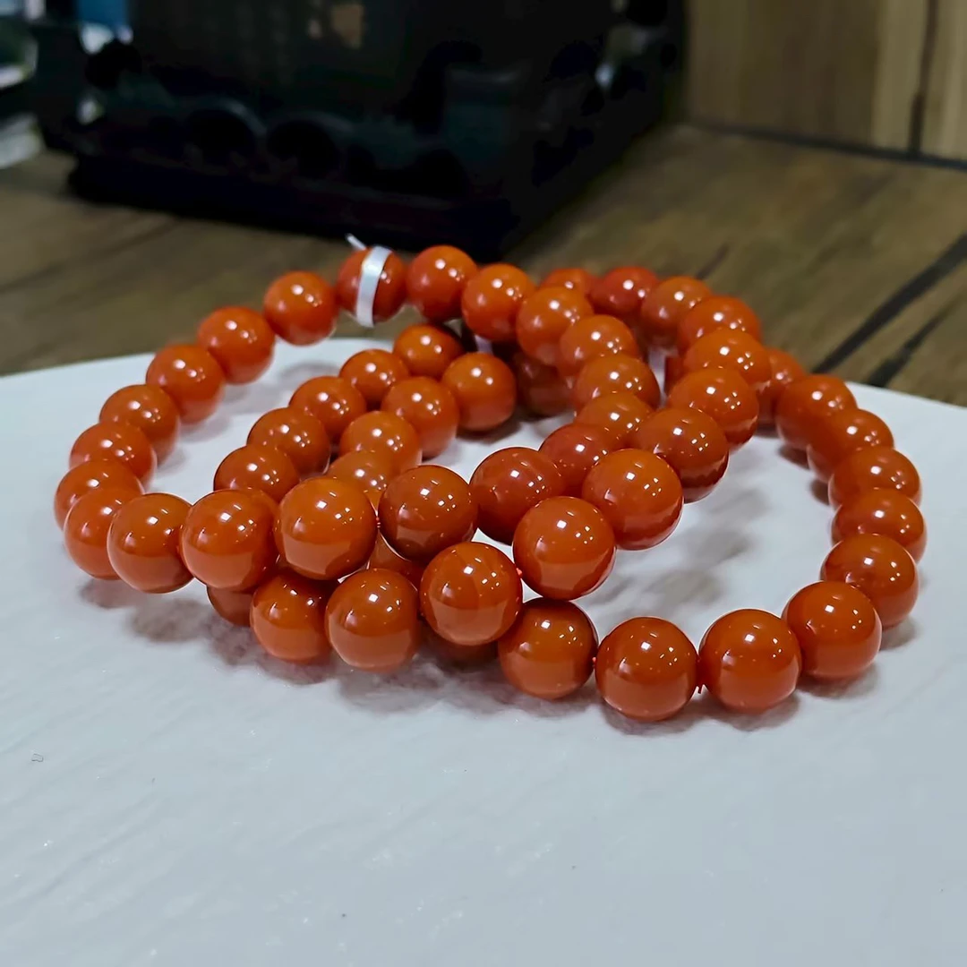 【书记甄选】南红单圈手链 约10mm 多样性发一件 2408LA