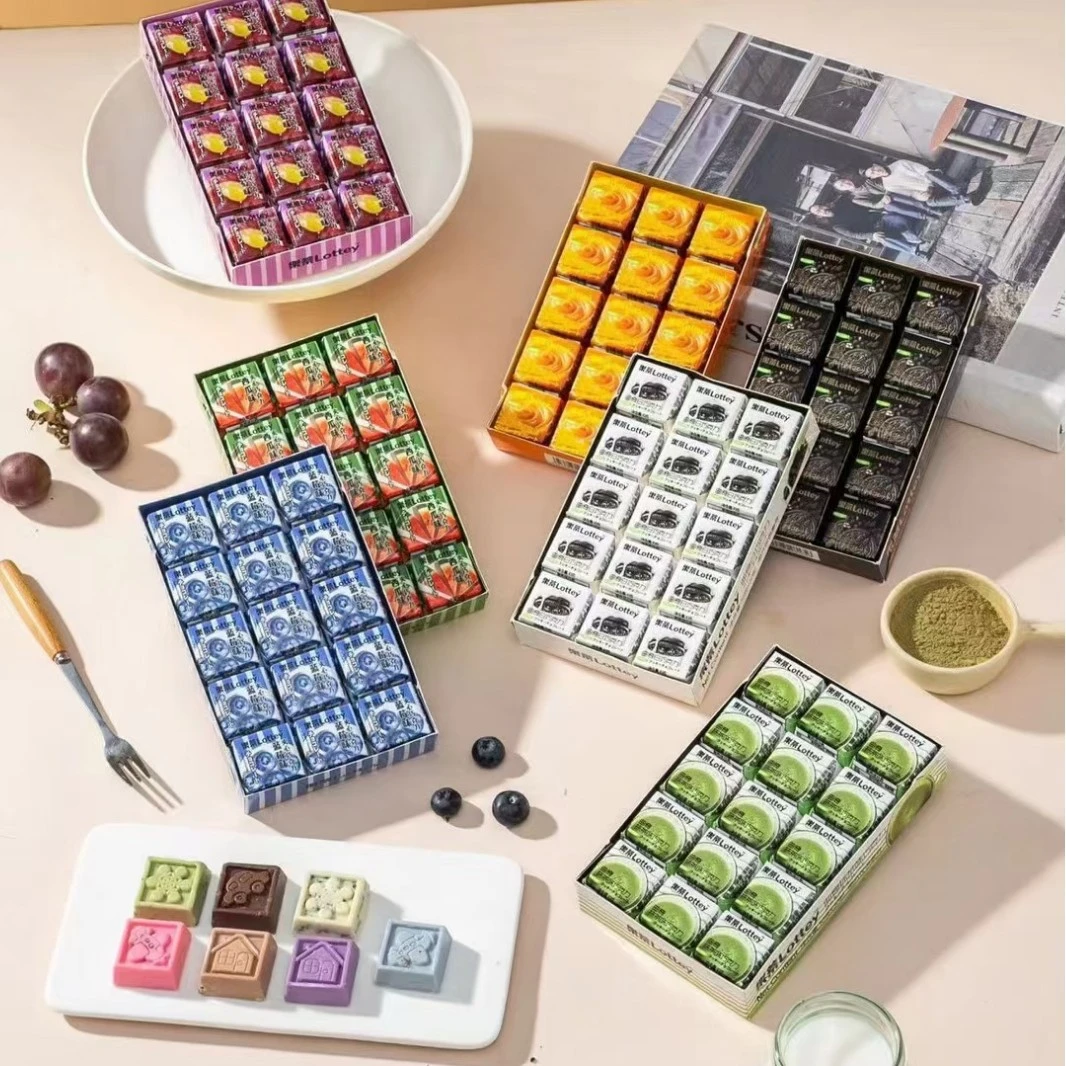 纯可可夹心巧克力软糖网红方块巧克力乐蒂水果曲奇味巧克力送女友