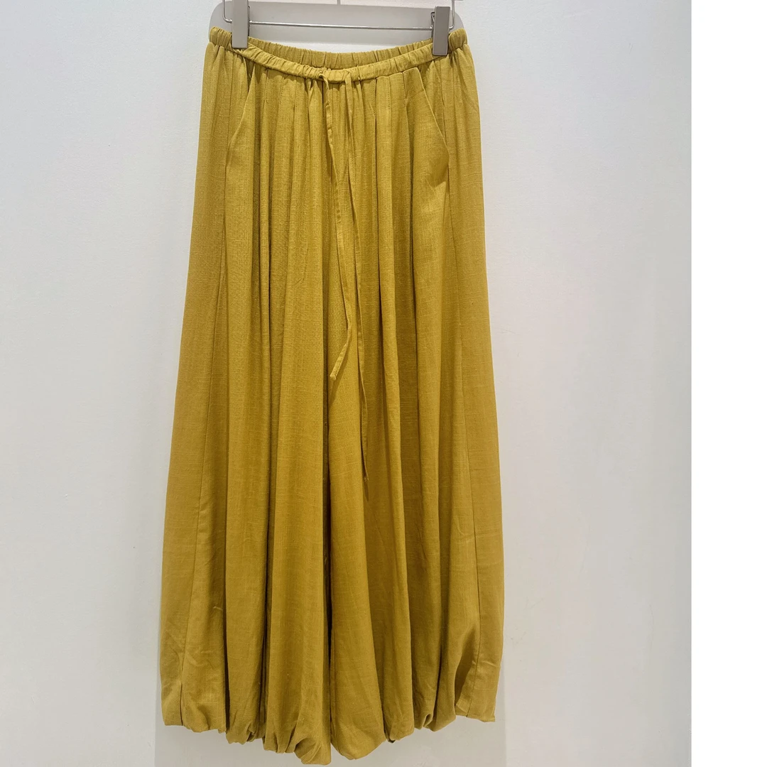 东南亚风灯笼裤松紧休闲裤女士简约潮流阔腿