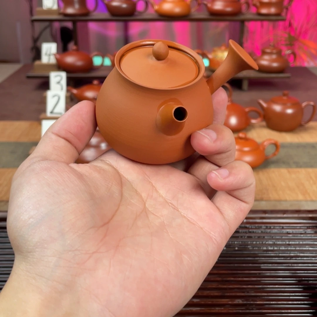 海***生茶壶紫砂侧把手拉壶120