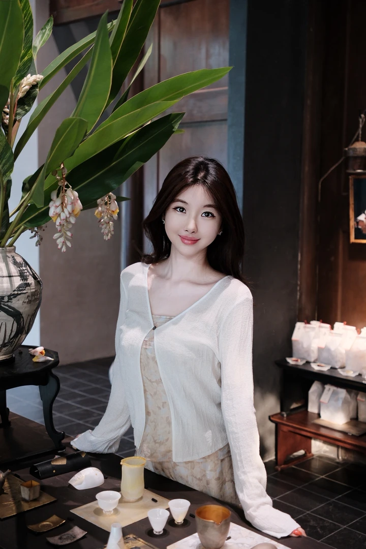 【卿卿原创】茶艺仙气裤裙＋上衣（抹胸）+开衫