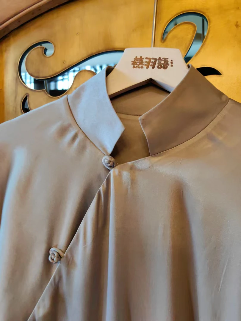 国风双层真丝上衣