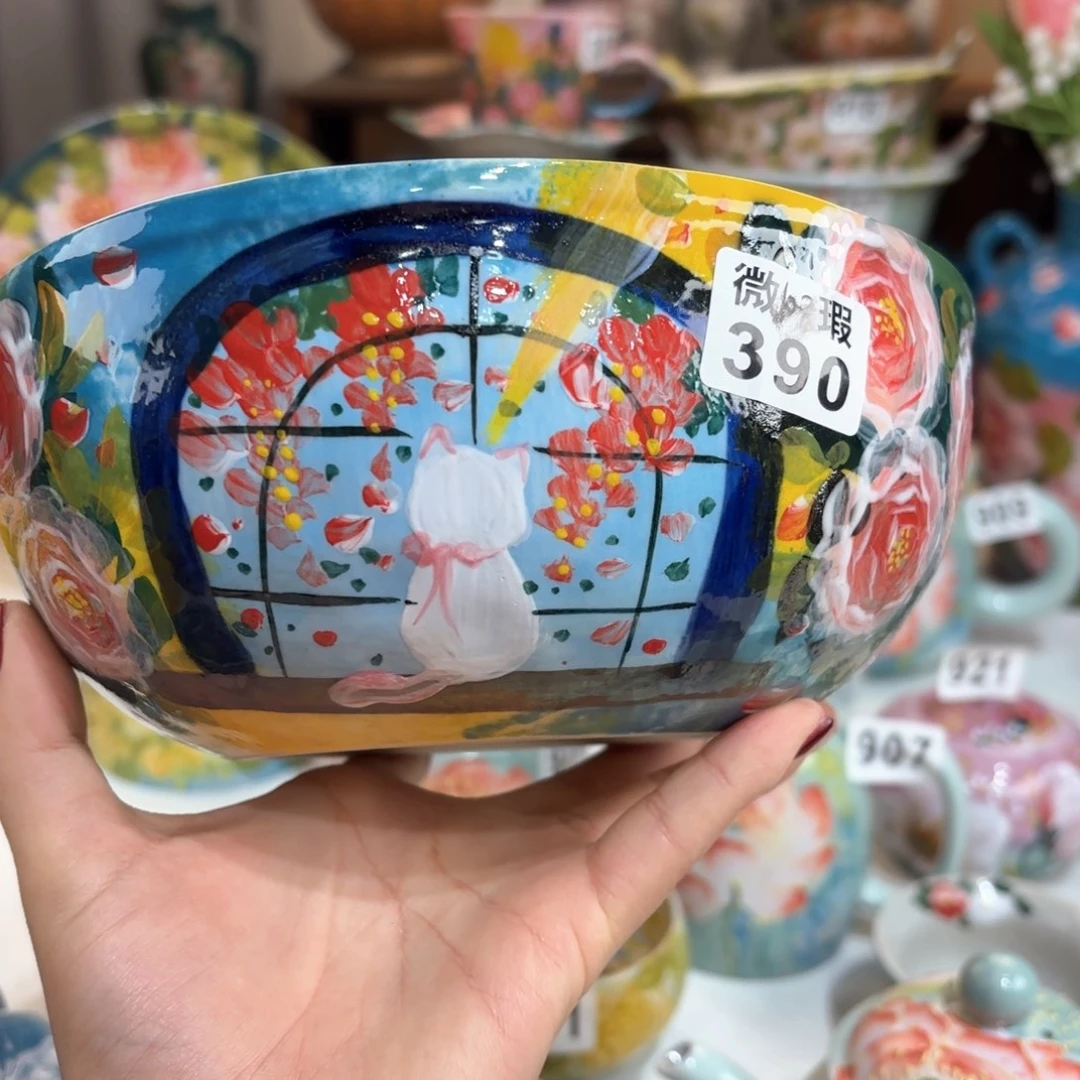 景德镇手绘高温釉下彩陶瓷茶具