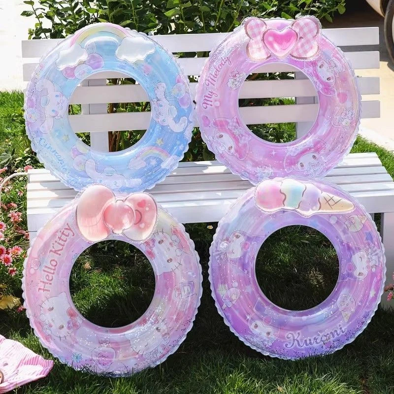 正品三丽鸥游泳圈儿童腋下圈造型加厚小孩男女充气库洛米卡通浮圈