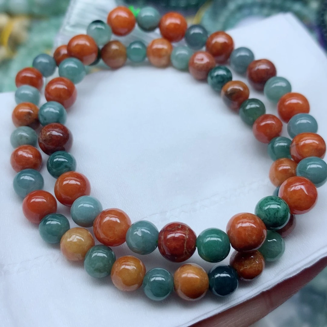 翡翠未镶嵌颈饰手串