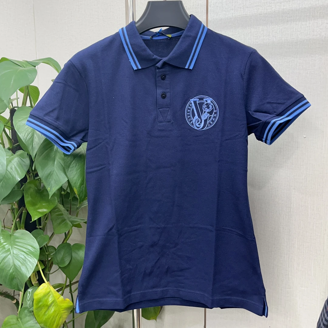 未使用 VERSACE/范思哲 jeans男款刺绣标短袖polo衫B3GPA7PA